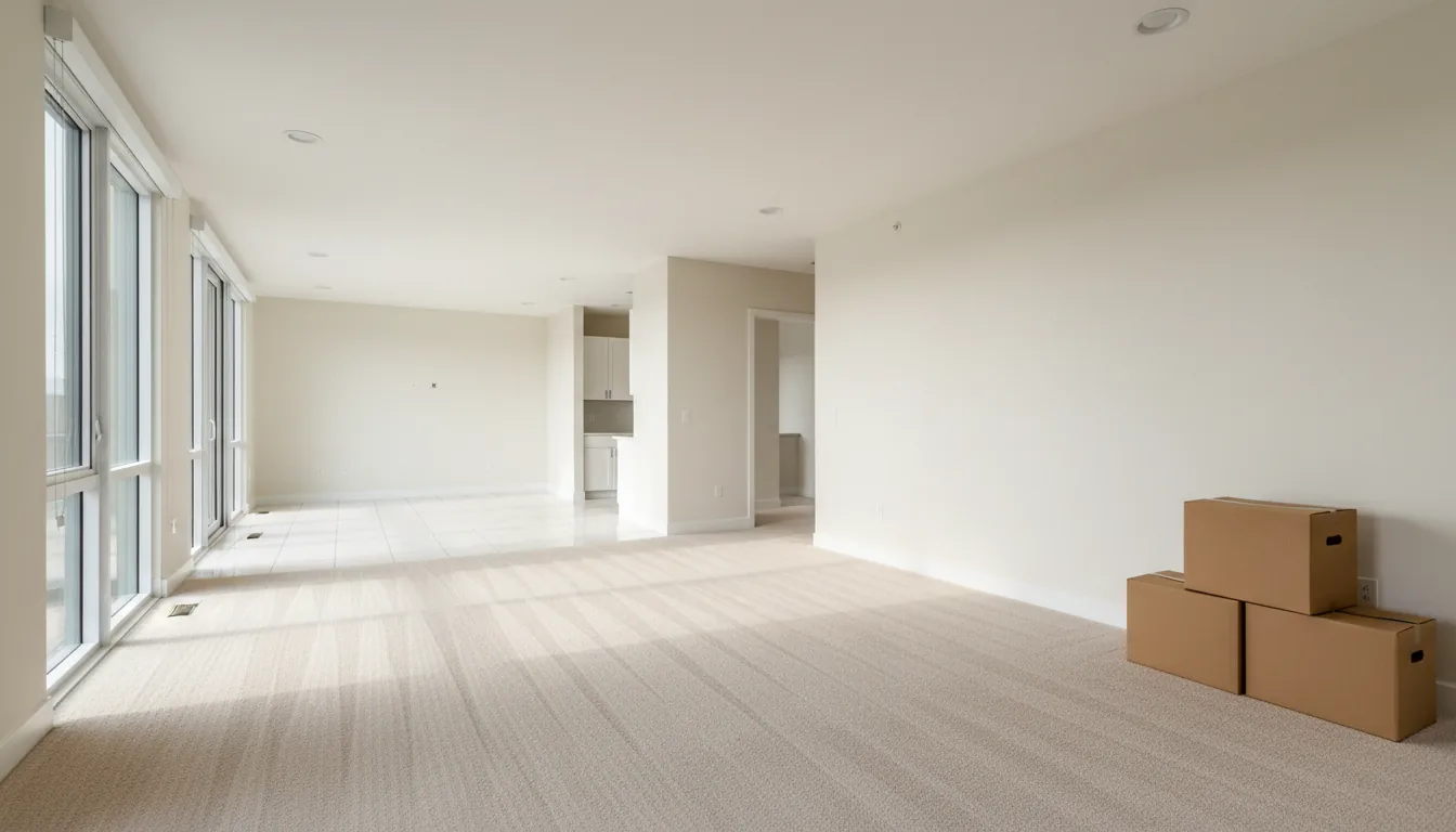 Byford Carpet Cleaning end of lease empty room moving boxes hero Perth